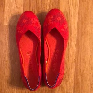 Rothy’s Red Botanicamo Flats, Size 10